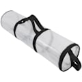 Miniatyrbilde 1 av 5: Julegavepapir Oppbevaringspose Holdbar Julegavepapir Organizer Under Seng Lett Bære Håndtak Klar PVC Pose Hvit