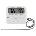 Miniatyrbillede 1 af 5: Køkken Grill Termometer med Stik, Kogetidstæller, LCD Digital Display, Ovn Kødtermometer
