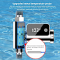 Miniatyrbild 2 av 5: Duschtermometer, Babybadtermometer, LED-digital duschtemperaturdisplay, Celsius/Fahrenheit-display, 360° roterande skärm HIASDFLS