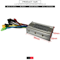 Miniatyrbillede 3 af 5: Elektrisk Controller 24V 36V 48V E-Bike Hall Controller 250W 350W 17A Controller Tre-Mode Sinus