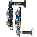 Pikkukuva 3 / 5: 2X USB-liitäntäaseman latausportin joustava kaapeli Galaxy S6 Edge / G925F:lle mikrofonilla ja kuulokeliittimellä - korvaava osa