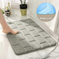 Miniatyrbillede 2 af 5: Skridsikker bademåtte i memory foam, absorberende bademåtte, vaskbar bademåtte 50x80cm grå