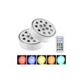 Miniatyrbillede 1 af 5: LED Swimming Pool Lys 2 stk. IP68 Vandtæt 16 RGB Farver med RF Fjernbetjening og Vægbøjle Swimming Pool Lys til Akvarier/Badekar/Vase/