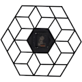 Miniatyrbillede 3 af 4: 1 stk. Hexagon Vægur i Træ Avanceret Europæisk Minimalistisk Geometriske Linjer Forfinet Kunstnerisk Lydløs til Cafe Hjem
