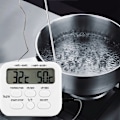 Miniatyrbillede 4 af 5: Køkken Grill Termometer med Stik, Kogetidstæller, LCD Digital Display, Ovn Kødtermometer