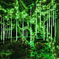 Miniatyrbilde 1 av 5: 10 Rør 30CM LED Meteorregn Lys Solcelle-Julelys, Lyse Vanntette Utendørs Dusj Regnlys for Jul Bryllup Fest Kveld Hjem Gran T