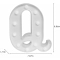 Miniatyrbilde 2 av 5: LED-bokstaver med varmt hvitt lys for hjemmeinnredning, fest, bar, bryllup eller festival (Q)