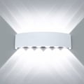 Miniatyrbillede 1 af 5: Moderne Vandafvisende LED Vægslampe Vægskænke Op Ned Aluminium LED Vægskylning Indendørs Udendørs til Badeværelse Soveværelse Gang Stue Veranda Trappe