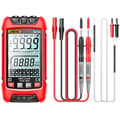 Smart Digital Multimeter True RMS Auto Elektrisk Kapacitansmätare AC DC Spänning Motstånd Transistor Röd