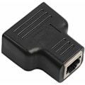 Miniatyrbillede 5 af 5: Rj45 Splitter Adapter 1 til 2 Port Hun til Hun Internet Forlængernetværkskonnektorer Understøtter Cat5 Cat5e Cat6 Cat6e Cat7 Ethernet-kabel, Sort