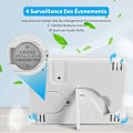 Miniatyrbillede 2 af 5: Indendørs termometer hygrometer, multifunktionel elektronisk termo-hygrometer, klart LCD-display, præcis fugtighedsmåler med vækkeur til hjemmet, B