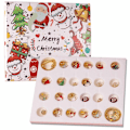 Miniatyrbillede 4 af 5: Julekalender, Piger Jule 24 Dage Nedtællingskalender DIY Charm Armbånd Blind Box, 22 Charm Perler,A