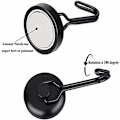 Pikkukuva 3 / 5: Tehokas Magneeti Koukku 14 kg 20D Magneettinen Koukku Jääkaappi Musta Neodyymi Kääntyvä Magneeti Magneettinen Koukku Magneettiset Koukut Keittiön Käsipyyhkeiden Lautaan 6kpl