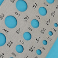 Pikkukuva 2 / 5: Metrinen poranterämittari, ruostumaton teräs, 1-13 mm, mittaustyökalu metrisiin muttereihin, pultteihin ja kierteisiin