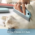Miniatyrbilde 1 av 3: Anti-hårbørste, 2 i 1 Kjæledyrkam - Gjenbrukbar Rengjøringsbørste for Hund, Katt, Klær, Pute, Sofa, Bil, Seng (Blå) - Fei Yu