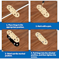 Miniatyrbilde 4 av 5: 4 stk Heavy Duty Folding Table Hinges Sinkronlegering Flip Top Hinge for Sewing Machine Hinge (3.1x1.2inch)