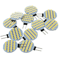Pikkukuva 1 / 4: 10 kpl G4 SMD 24 LED-kaappilamppua veneille, asuntoautoille ja autoille 12V lämmin valkoinen valo