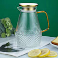 Miniatyrbillede 3 af 5: Kande, 1600ml/54oz Kande, Glaskande med låg, Varmebestandig Borosilikat Glaskande til te, juice, mælk