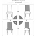 Miniatyrbild 5 av 5: Stolsöverdrag stretch matstolsöverdrag spandex stolsöverdrag Bruna Set om 2