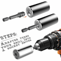Miniatyrbillede 2 af 5: Universal Socket 4Pcs - Universal Socket Wrench 7-19mm, Høj Kvalitet Chrome Vanadium, Multifunktionel Håndværktøj Nøgleadapter Boremaskine Reparationsværktøj Fit