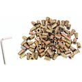 Miniatyrbillede 1 af 5: 100 stk. Serie M6 x 15mm Møbelskrue i Gevindmøtrik Træindsatser Bolt Fastener Connector Hex Socket Drive