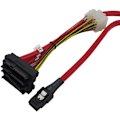 Pikkukuva 1 / 5: Mini SAS36P SFF 8087 - SAS29P SFF-8482 -kiintolevyjohto, siirtokaapeli, MINI SAS -datakaapeli, 1 m
