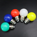 Pikkukuva 4 / 5: E27 Led -lamput - E27 1w Pe Frost Led Globe Colore Valkoinen/Punainen/Vihreä/Sininen/Keltainen Lamppu 220v -1kpl(Valkoinen)