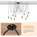 Miniatyrbilde 3 av 5: Spider Chandelier DIY Taklampe Hengelampe Hengelampe Brakett Retro Industriell Taklampe Spisestue Soverom Stue Spisestue