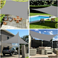 Miniatyrbillede 5 af 5: Vandafvisende Rektangulær Skygge Sejl, Oxford Polyester 95% UV Beskyttelse, Tårebestandig, Udendørs Solbeskyttelse til Have, Balkon, Terrasse, Patio, C