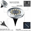 Miniatyrbillede 2 af 5: Solcellelampe Udendørs Have 8 Pak 12 LED Solcellelys Udendørs Solcellehave Varmt Lys IP65