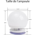 Miniatyrbilde 4 av 5: Hollywood LED-lysstripe-sett for sminke-speil, veggmontert speil, stikkontakt-sminke-speil-lamper med strømforsyning, 3 fargemodus Lumiere Coiffeus