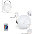Miniatyrbillede 4 af 4: LED-bordlampe - bærbar natlampe - bærbar trådløs genopladelig LED-sengelampe - flerfarvet til udendørs have--