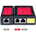 Miniatyrbilde 3 av 5: Kabeltester, nettverkslinje-lapptester RJ45 RJ11 detektorlokalisator Ethernet nettverkskabelsporer, rød-svart