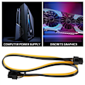 Miniatyrbillede 2 af 4: 6 stk PCI-E til 8-polet (6+2) (Han Han) GPU Strømkabel 50 cm til Grafikkort Mining Breakout Board