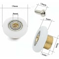 Miniatyrbild 4 av 5: 4-pack ersättningsrullar för duschdörrar, 19 mm, med M4-skruvar, diameter: 19 mm