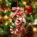 Miniatyrbillede 4 af 5: 3 stk. Julelollipop Pynt, Lille Julemand, Snemand, Slikkepind, Blød Ler Hængende Julepynt Slikkepind, Juletræspynt