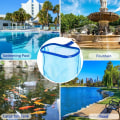 Miniatyrbild 5 av 5: Professionell poolskimmer - Fint nät - Lämplig för spa, pool, fontän, damm - för rengöring av poolblad och skräp (blå)