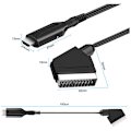 Miniatyrbilde 2 av 5: Scart til HDMI-konverter Audio Video Adapter for HDTV/DVD/dekoder/PS3/PAL/NTSC