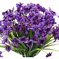 Miniatyrbillede 1 af 5: 10 Bundter Kunstige Udendørs Blomster UV-Resistente, Fadedfri Falske Violetblomster til Indendørs/Udendørs Hængende Planter, Have, Terrasse, Veranda, Vindue, Hjem