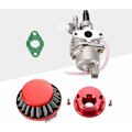 Pikkukuva 3 / 5: Punainen 2-tahti 47cc 49cc kaasutin ilmanpuhdistinvaihdolla Mini ATV Quad Carb Go Kart Scooter Moped Dirt Bike