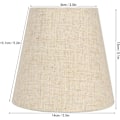 Miniatyrbillede 2 af 5: Kampagne, sæt med 6 små lampeskærme, lampeskærm i hessian til bordlampe og gulvlampe, beige nordisk lysekrone lampeskærm 3,5 x 5.