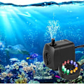 Miniatyrbilde 2 av 5: Stille Fontene Pumpe Neddykbar Vannpumpe med Justerbar Vannstrøm med 12 Fargerike LED-lys for Akvarium Fontene Hydroponisk Tank og Hage