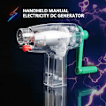 Miniatyrbild 4 av 5: 6,3V Handvevgenerator för El, Mekanisk Nödströmsförsörjning, Handvevdynamo för Fysikundervisning i Klassrummet