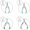 Miniatyrbilde 3 av 5: 4 stk Mini Circlip Tangsett, Heavy Duty Ekstern/Intern Circlip Tang med Rett/Bøyd Kjeve for Fjerningsringfjerner