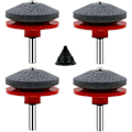 Miniatyrbilde 1 av 5: 4 stk.gressklipperblad-sliper Universal gressklipper-slipertilbehør for gressklippere med 1 stk. bladbalanseringssett, 50 x 47 mm