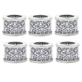 Miniatyrbilde 1 av 5: 6-pak Krystallglass Serviettholdere Sølv Diamant Servietringer, Knust Borddekking Bling Spenner