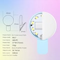 Miniatyrbillede 1 af 5: Mobiltelefon Fyld Flash Linse Lys Lampe Clip Tre Stop Dæmpning Mini Holdbar Praktisk 10 LED Selfie Ring Skønhed, Sort