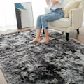 Miniatyrbillede 2 af 4: Shaggy Stuegulvtæppe 160 x 230cm Mørkegrå Blød Plys Polypropylen Fiber Skridsikker Gulvtæppe