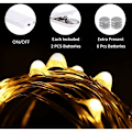 Miniatyrbilde 2 av 5: Sett med 12 batteridrevne lyslenker (inkludert) 2M 20 LED lyslenker i flerfarget kobbertråd for julepynt, bryllup, fester, C