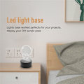 Miniatyrbilde 5 av 5: 10-pakke 3D LED nattlysbase + fjernkontroll + USB-kabel, 16 farger lysshow-visning for svart akryl